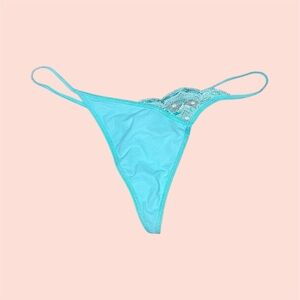 Blue V-String Thong